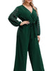 Women's Straight Loose High Waist Solid Color Jumpsuit