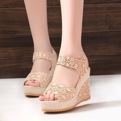 Lace Detail Open Toe High Heel Pastel Yellow Sandals