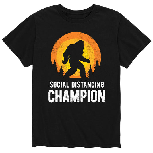 Men's Heather Charcoal Social Distancing Champion Short Sleeves T-Shirt