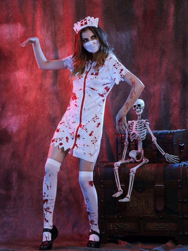 Halloween Costume Horror Bloody Nurse Costume
