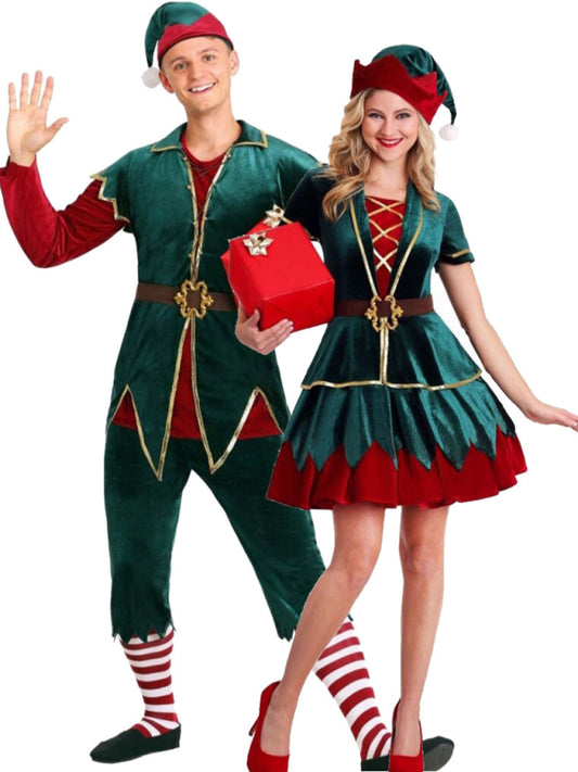 Women's and Men's Christmas costume Christmas Clown Dress