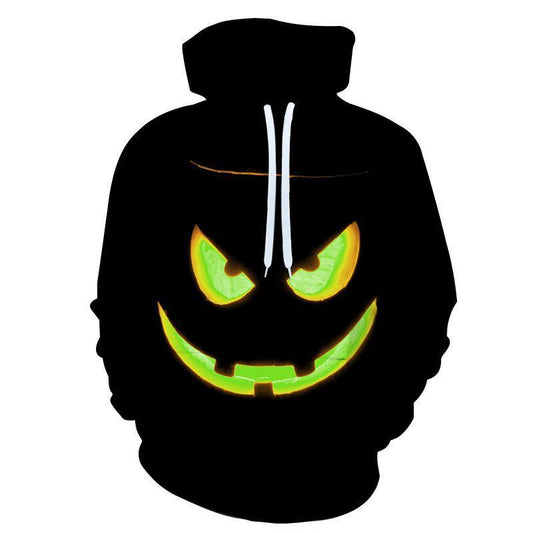 Unisex Pumpkin Halloween 3D Digital Printing Hoodie